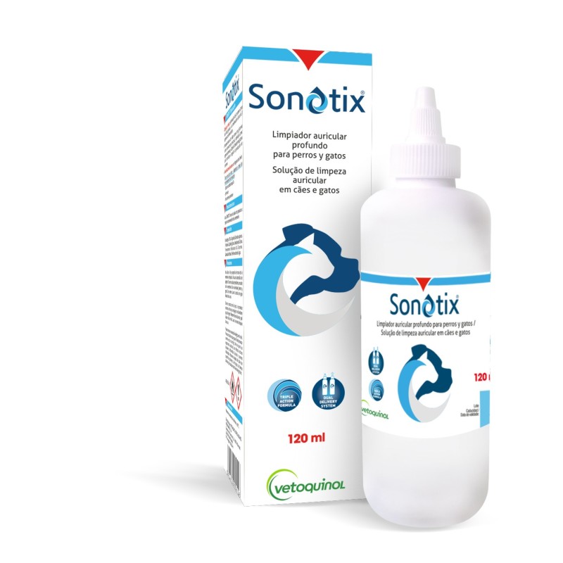 Sonotix Limpiador Auricular Vetoquinol - Super Ahorro Envase de 120 ml